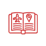 Seamless travel pattern illustration with maps, airplanes, anchors, and adventure icons